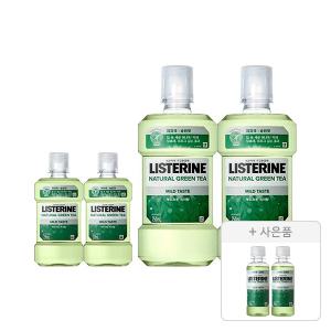 리스테린 그린티 마일드 750ml, 2개+250ml, 2개+증정(그린티 마일드 100ml, 2개)