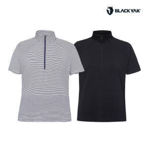 [블랙야크] 여성 시어서커 집업 반팔티_1BYZTMU514