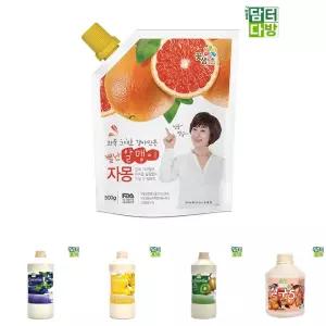꽃샘 별난알맹이 자몽 파우치 500g/과일음료/스무디/에이드/음료/업소용/탕비실/카페/과일즙/대용량/액상