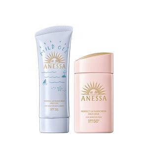 아넷사 미네랄 UV 선스크린 마일드 젤 90g+마일드 밀크 60ml 유아자외선차단