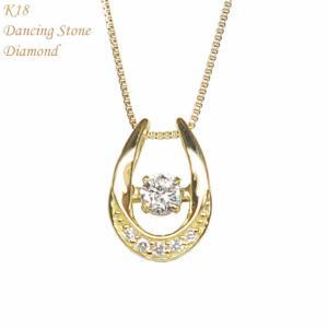 0.12ct NC 18K K18 18 목걸이 말굽 골드 댄싱 스톤 다이아몬드 보석 다이아몬드 흔들리는 흔들리는 목표