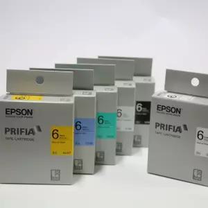 (EPSON) 라벨테이프 6mm/테잎/엡손/라벨/프린터/테이프/앱/손/라벨지/터치/용지/라벨링/호환/리필/리본