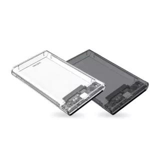 투명 초고속 UASP 2.5 외장형 하드케이스 USB3.2 Gen1 to SATA3 HDD SSD 디스크 보관 노트북 리더기 사타