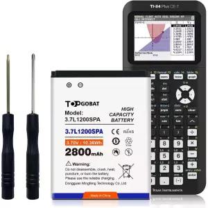 TI 84 Plus CE 배터리, Texas Instruments TI-84 CE, Nspire CX II, CAS II용 2800mAh 교체용, 부품 번호 3