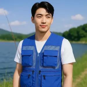 고품질 초경량 메쉬 레저 조끼 L 아웃도어 여름작업조끼 아웃도어조끼 (WFJ2RP7)