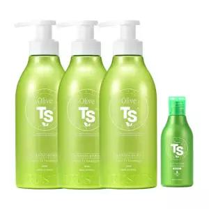TS 올리브 트리트먼트 500g 3개 + 프리미엄 TS 샴푸 100g 1개