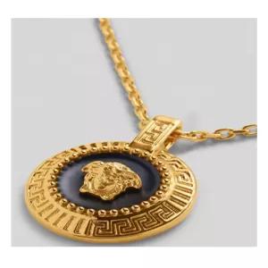 Versace  골드 체인 오닉스 메두사 목걸이 DG17487 DJMS