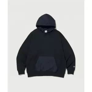챔피온 CHAMPION 우븐 믹스 스트링 후드 티셔츠 Normal Navy CKTS4F606N2 289112