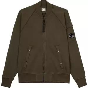 CP COMPANY CP컴퍼니 Cotton Diagonal Fleece Full Zip Sweatshirt (18CMSS048A 110044G 683) (코튼 다이애