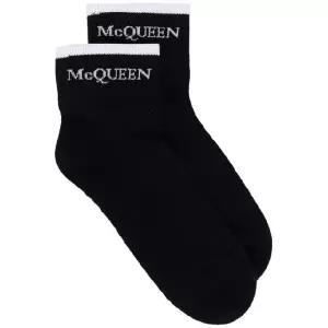 Alexander McQueen 알렉산더 맥퀸 로고 골지 양말 2팩 세트 6874874D92Q TP451035734