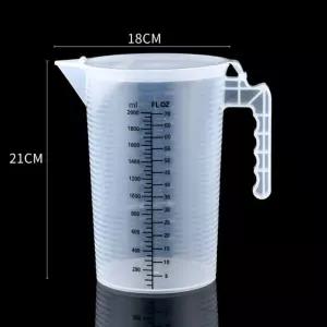 뚜껑 탈부착 손잡이형 계량컵 비이커 2000ml/실험실/비커/계량/계랑컵/요리/눈금컵/가정용/도구/손잡이