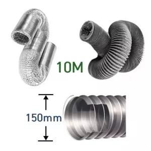 덕트 후렉시블 자바라 호스 알루미늄 타포린 주름관 연통 10M 150mm