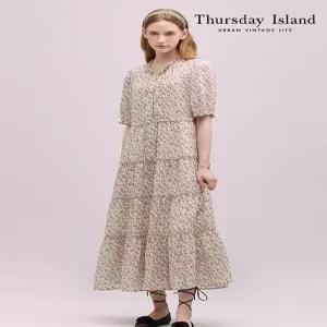 [써스데이아일랜드][Thursday Island] 프릴단 롱 쉬폰원피스(T244MOP243W)