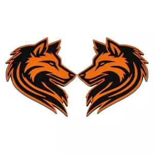늑대 엠블럼, 허스키 도그 커스텀 배지 3D 데칼 스티커, 내구성이 뛰어난 내후성 외부 트렁크 후드 펜더,