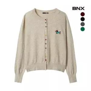 BNX 정상가 69000원ㅣ컬러버튼 자수 모달 가디건 (BX1CD001L0)