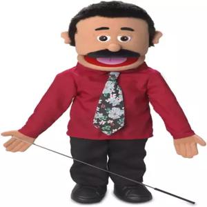 25인치 카를로스 히스패닉 아빠/사업가 전신 복화술사 스타일 인형