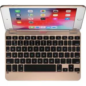 Brydge 7.9 무선 키보드 iPad Mini 5세대 및 Mini 4세대용 알루미늄 블루투스 회전 힌지 골드