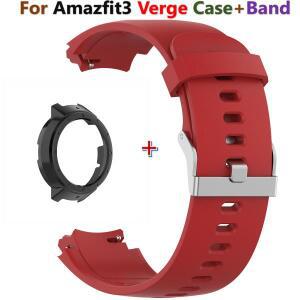 Amazfit verge A1801 용 스마트 시계 실리콘 손목 밴드 베젤 보호 케이스 시계줄 커버