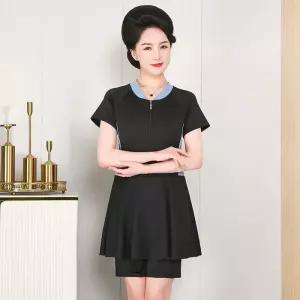 체형커버 원피스 중년 수영복 빅사이즈 실내 아쿠아로빅 여성 비치웨어