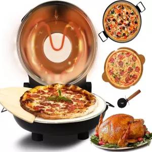 JcoGel 피자 오븐 12인치 전기 실내 1200W 휴대용 조리대 메이커 최대 800°F까지 가열 가정용 기계