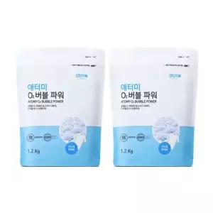 애터미 산소계표백제 O2 버블 파워 1.2kg 2개
