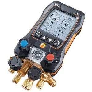 Testo 557s 스마트 진공 키트-4 밸브 Bluetooth 디지털 매니폴드 게이지 무선 클램프 온도 프로브 0564