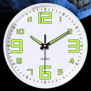 20cm 야광 벽시계  무타공 가정용 무소음 무브먼트  읽기  거실용