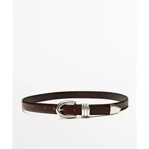 매장정품 MASSIMO DUTTI 메탈 디테일 나파 레더 벨트
