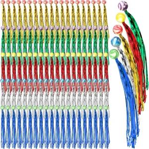 Leyndo 24pcs 컬러풀 스트리머 볼 고무 혜성 장식은 파티용 구디백 스터퍼 피냐타 필러 다양한 색상으로