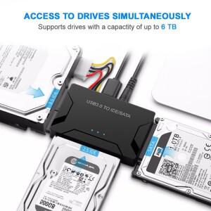 USB 3.0-SATA IDE 하드 디스크 어댑터 노트북 데스크탑 용 2.5/3.5 인치 HDD SSD 광학 드라이브 데이터 전