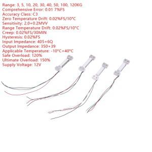 스트레인 게이지 압력 센서 로드셀 전자 스케일 센서 100g 200g 300g 500g
