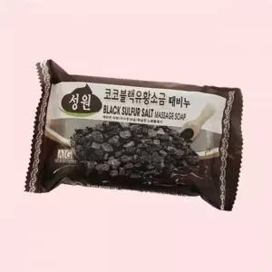 성원 블랙 유황 소금 때비누 5P 목욕 세안 세숫비누 4730405