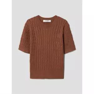 에잇세컨즈 324951LY5C 반팔 여름니트 케이블 하프 슬리브 풀오버 브릭 4443467