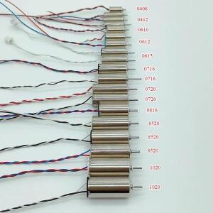 DC 3V 3.7V 미니 코어리스 모터 408 412 610 612 615 716 720 816 8520 1020  홀로우 컵 엔진 DIY RC 드론