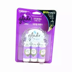 그레이드 단품 방향제 화장실 터치후레쉬 내추럴 라벤더 리필 13ml 3개입 1팩 
