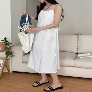 [핏보장]포리트 뷔스티에 리본 롱 원피스 88029 빅사이즈 여성의류