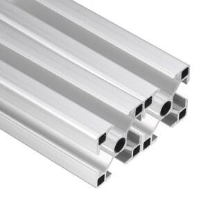 UXCELL 2PCS 100MM 3030 알루미늄 압출 레일 CNC 기계 레일 실버 표준 가이드 부품용 선형 산화 3D 프린터 프로파일 양극 유럽