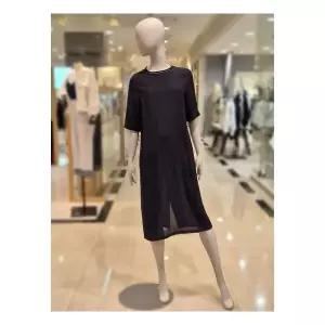 올리비아로렌 NEW. 인견 네크시보리 원피스 VOCOA4M5316 755393
