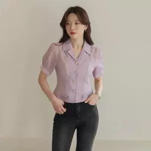 시크라인 XXL까지) 코비카 카라 블라우스 하객룩 오피스룩 모임룩 격식룩 빅사이즈