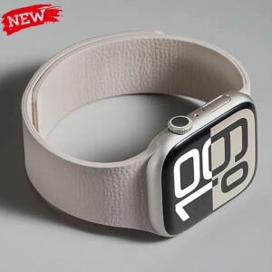 애플 호환워치 울트라 2 49mm 40mm용 마그네틱 스트랩 실리콘 밴드 iWatch 시리즈 10 8 7 6 5 9 SE 호환
