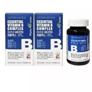팜그린 에센셜 비타민B 컴플렉스 700mg x 90캡슐 1+1 총2개 총180캡슐 가족건강 학교 선