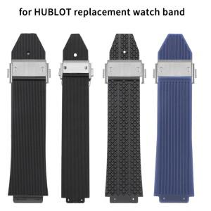HUBLOT BIG BANG 시계 밴드 용 실리콘 26x19mm 24x17mm 21x16mm 20x13mm 교체 팔찌 방수 액세서리