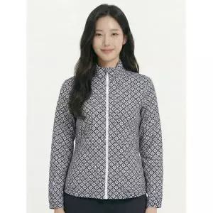 크로커다일레이디 네이비 기하학 프린트 캐주얼 점퍼 CLCMJP213 411860