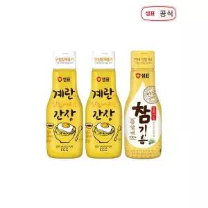 [하프클럽/]계란 간장 200ml 2병 통참깨 참기름 200ml 1병