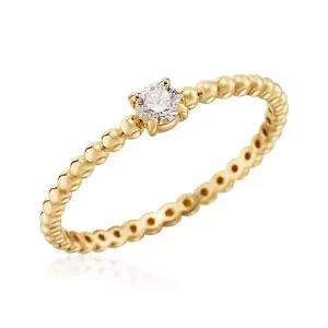 18K 블랑 3mm 랩 다이아몬드 솔리테어링 볼반지 MOR42561