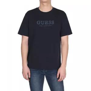 매장정품 게스 GUESS 1color 남성 라바 일자로고 세미오버핏 크루넥 반팔티 KP2K04C3 1701992