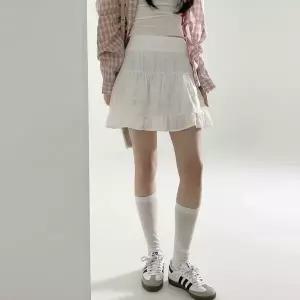 [하프클럽/]여성 여름 일상 러블리 레이스 프릴 면 속바지 미니스커트