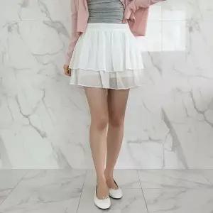 [하프클럽/]여성 뒷밴드 러블리 쉬폰 캉캉 미니스커트