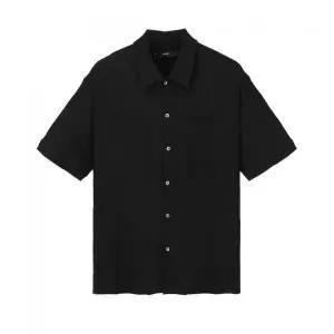 IL CORSO 크링클 볼륨 반팔 셔츠 블랙 IESH5E412BK 175720