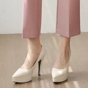 [비비오]스틸레토 가보시힐 발편한 킬힐 여자구두 12cm